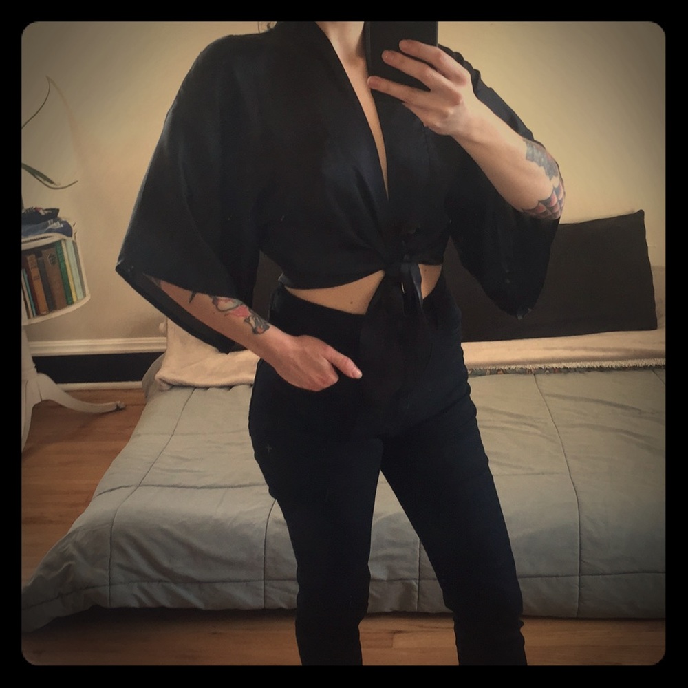 One & Only X Urban Renewal Tie-Front Kimono Top